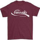 Enjoy Cannabis Funny Weed Drugs Spliff Bong Mens T-Shirt Cotton Gildan Maroon