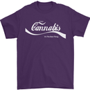 Enjoy Cannabis Funny Weed Drugs Spliff Bong Mens T-Shirt Cotton Gildan Purple