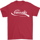 Enjoy Cannabis Funny Weed Drugs Spliff Bong Mens T-Shirt Cotton Gildan Red