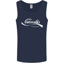 Enjoy Cannabis Funny Weed Drugs Spliff Bong Mens Vest Tank Top Navy Blue