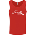 Enjoy Cannabis Funny Weed Drugs Spliff Bong Mens Vest Tank Top Red