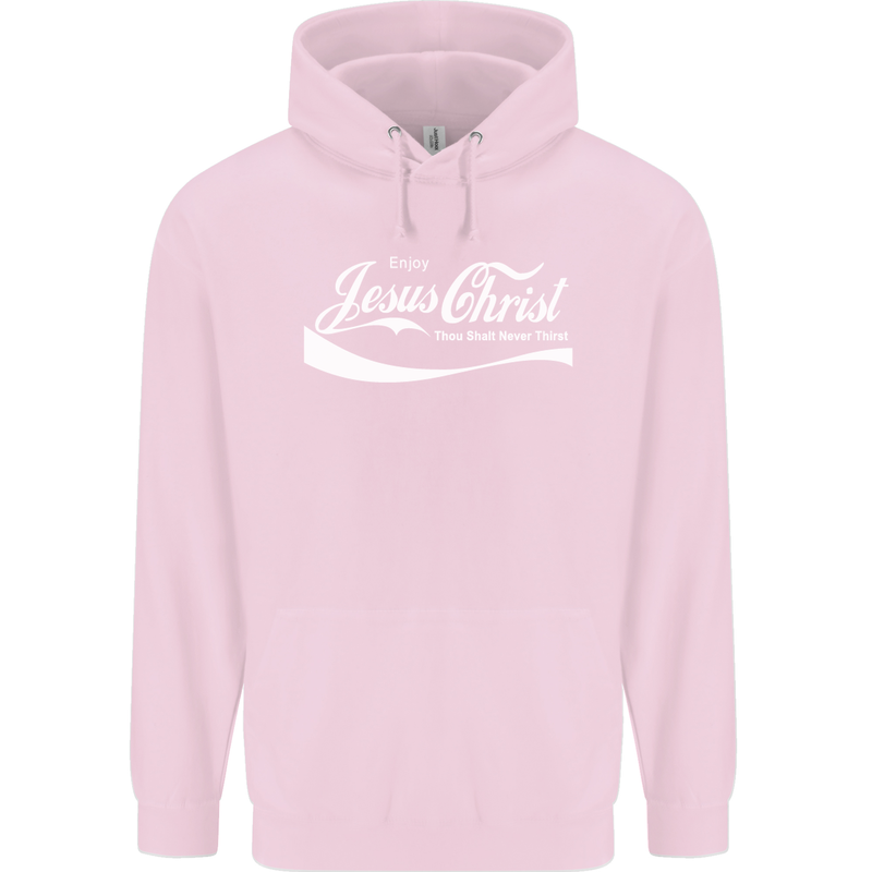 Enjoy Jesus Christ Funny Chiristian Childrens Kids Hoodie Light Pink