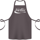 Enjoy Jesus Christ Funny Chiristian Cotton Apron 100% Organic Dark Grey