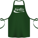 Enjoy Jesus Christ Funny Chiristian Cotton Apron 100% Organic Forest Green