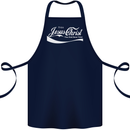 Enjoy Jesus Christ Funny Chiristian Cotton Apron 100% Organic Navy Blue