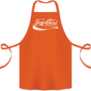 Enjoy Jesus Christ Funny Chiristian Cotton Apron 100% Organic Orange