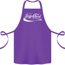 Enjoy Jesus Christ Funny Chiristian Cotton Apron 100% Organic Purple