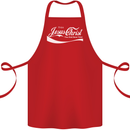 Enjoy Jesus Christ Funny Chiristian Cotton Apron 100% Organic Red