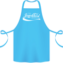 Enjoy Jesus Christ Funny Chiristian Cotton Apron 100% Organic Turquoise