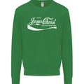 Enjoy Jesus Christ Funny Chiristian Kids Sweatshirt Jumper Irish Green