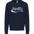 Enjoy Jesus Christ Funny Chiristian Kids Sweatshirt Jumper Navy Blue