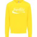 Enjoy Jesus Christ Funny Chiristian Kids Sweatshirt Jumper Yellow