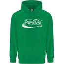 Enjoy Jesus Christ Funny Chiristian Mens 80% Cotton Hoodie Irish Green