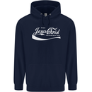 Enjoy Jesus Christ Funny Chiristian Mens 80% Cotton Hoodie Navy Blue