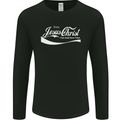 Enjoy Jesus Christ Funny Chiristian Mens Long Sleeve T-Shirt Black