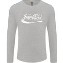 Enjoy Jesus Christ Funny Chiristian Mens Long Sleeve T-Shirt Sports Grey