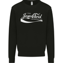 Enjoy Jesus Christ Funny Chiristian Mens Sweatshirt Jumper Black
