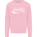 Enjoy Jesus Christ Funny Chiristian Mens Sweatshirt Jumper Light Pink