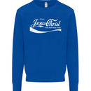 Enjoy Jesus Christ Funny Chiristian Mens Sweatshirt Jumper Royal Blue