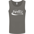 Enjoy Jesus Christ Funny Chiristian Mens Vest Tank Top Charcoal