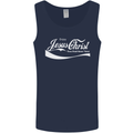Enjoy Jesus Christ Funny Chiristian Mens Vest Tank Top Navy Blue