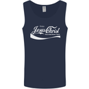 Enjoy Jesus Christ Funny Chiristian Mens Vest Tank Top Navy Blue