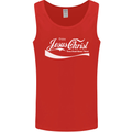 Enjoy Jesus Christ Funny Chiristian Mens Vest Tank Top Red