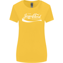 Enjoy Jesus Christ Funny Chiristian Womens Wider Cut T-Shirt Yellow