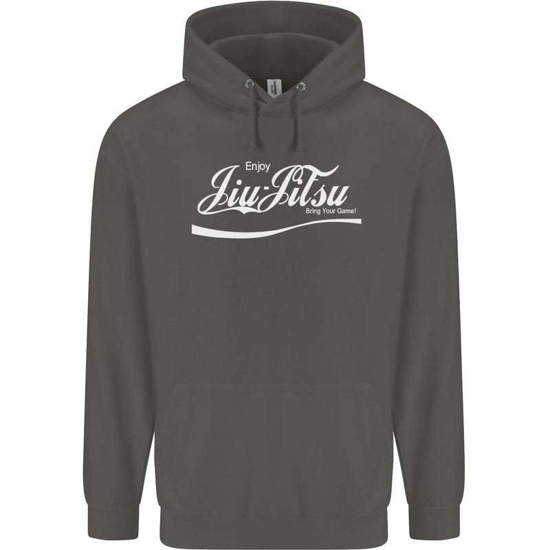 Enjoy Jiu Jitsu MMA Mixed Martial Art Funny Childrens Kids Hoodie Storm Grey