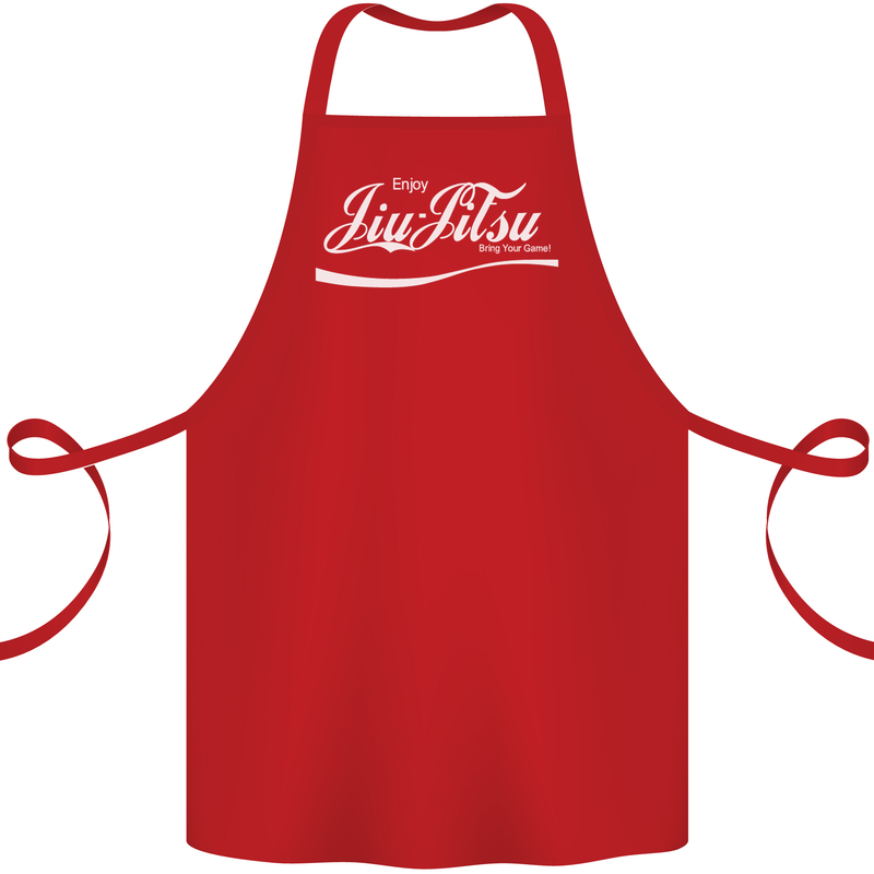 Enjoy Jiu Jitsu MMA Mixed Martial Art Funny Cotton Apron 100% Organic Red