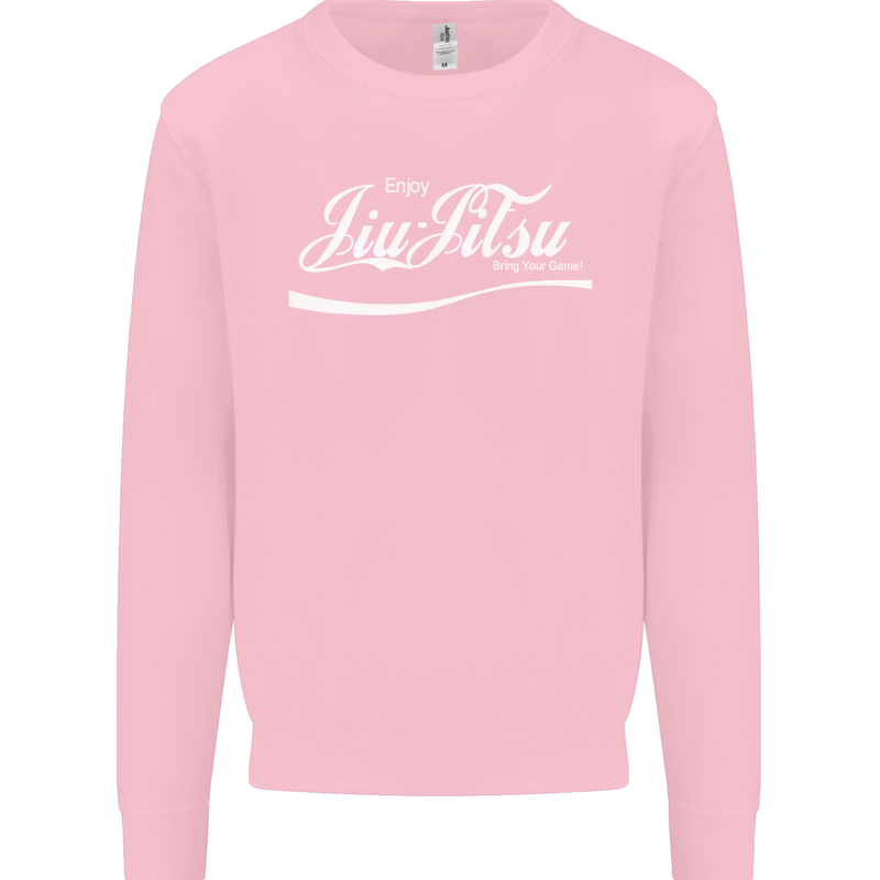 Enjoy Jiu Jitsu MMA Mixed Martial Art Funny Kids Sweatshirt Jumper Light Pink