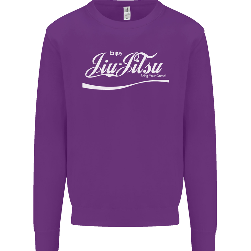 Enjoy Jiu Jitsu MMA Mixed Martial Art Funny Kids Sweatshirt Jumper Purple