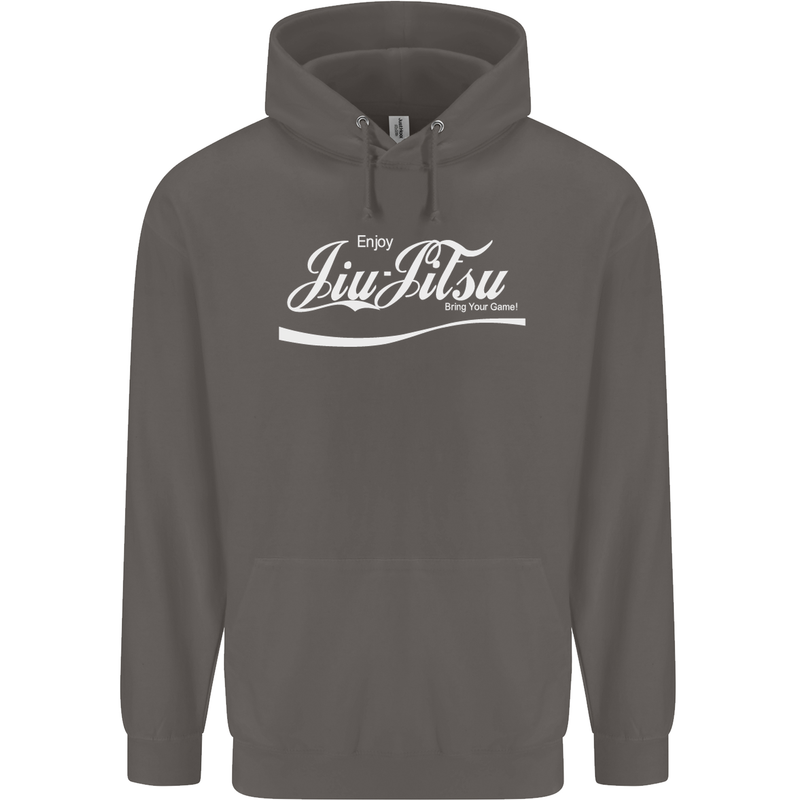 Enjoy Jiu Jitsu MMA Mixed Martial Art Funny Mens 80% Cotton Hoodie Charcoal