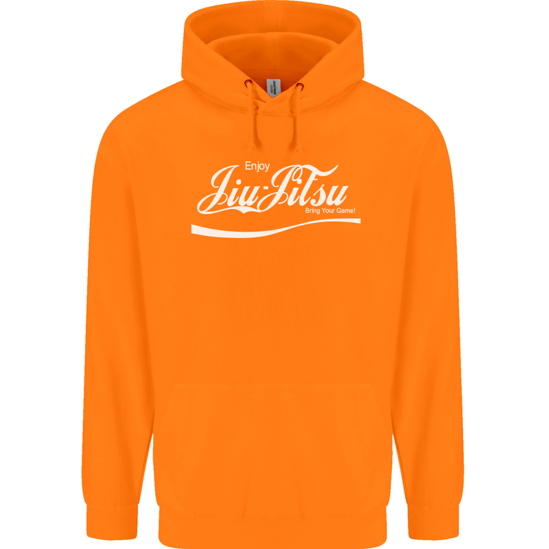 Enjoy Jiu Jitsu MMA Mixed Martial Art Funny Mens 80% Cotton Hoodie Orange