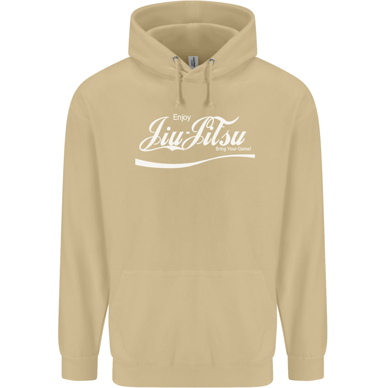 Enjoy Jiu Jitsu MMA Mixed Martial Art Funny Mens 80% Cotton Hoodie Sand