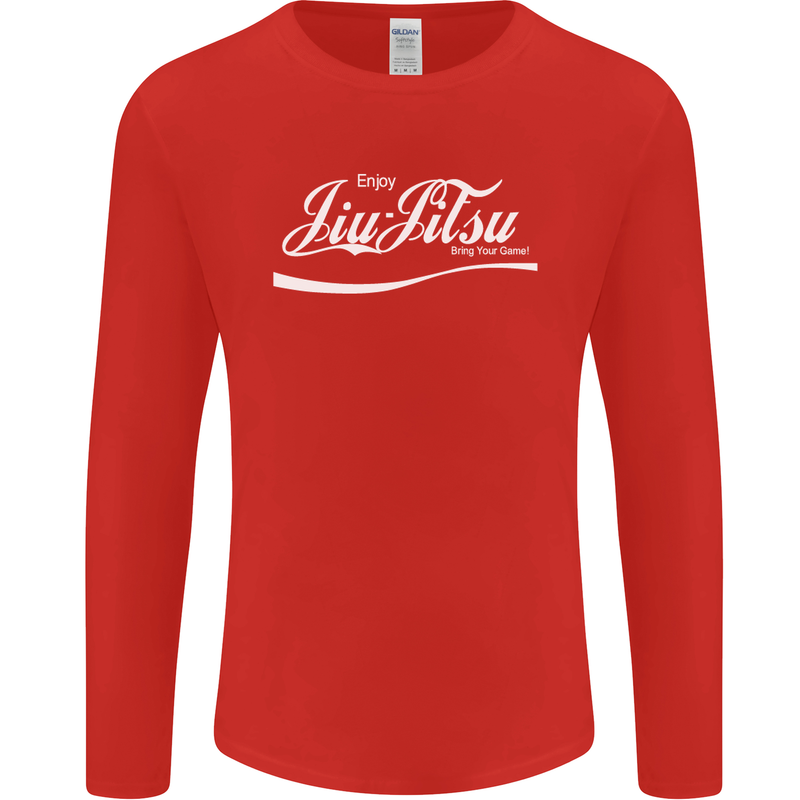 Enjoy Jiu Jitsu MMA Mixed Martial Art Funny Mens Long Sleeve T-Shirt Red