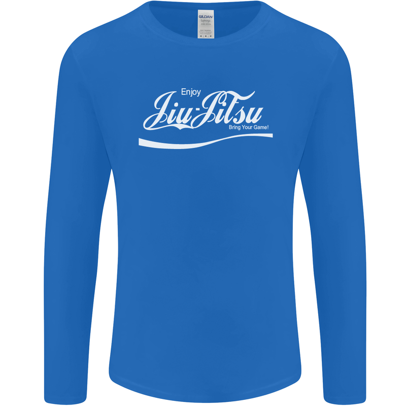 Enjoy Jiu Jitsu MMA Mixed Martial Art Funny Mens Long Sleeve T-Shirt Royal Blue