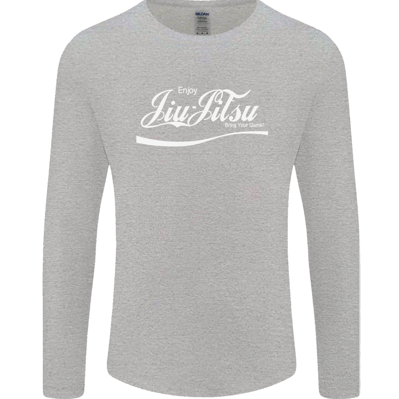 Enjoy Jiu Jitsu MMA Mixed Martial Art Funny Mens Long Sleeve T-Shirt Sports Grey