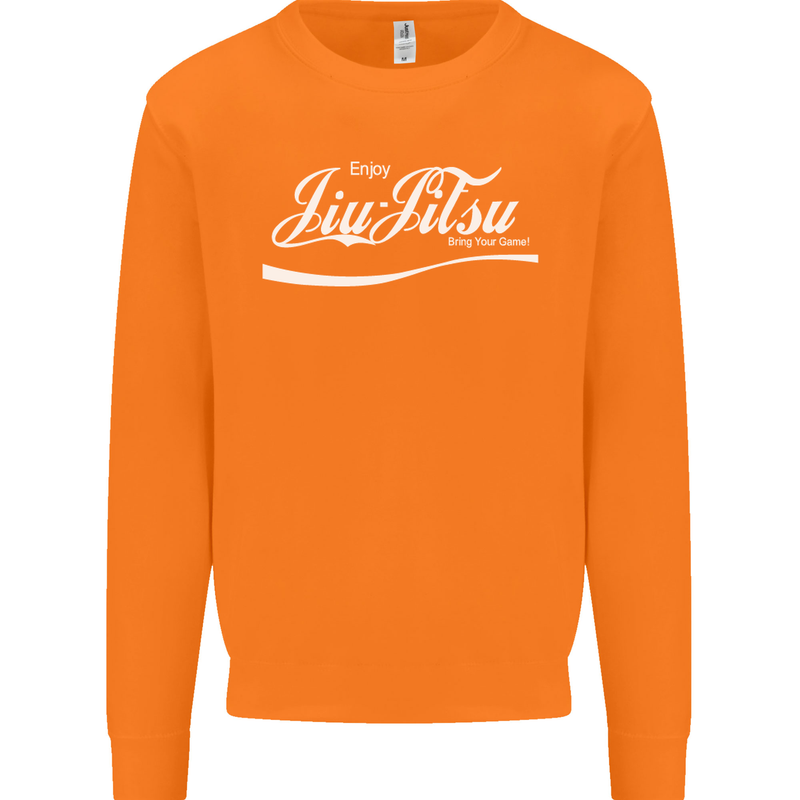 Enjoy Jiu Jitsu MMA Mixed Martial Art Funny Mens Sweatshirt Jumper Orange