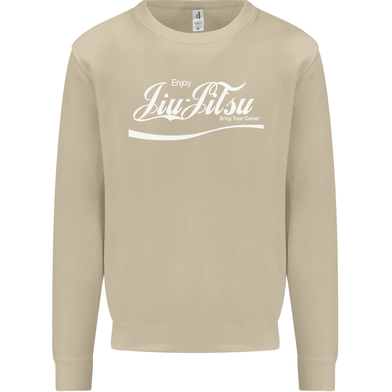Enjoy Jiu Jitsu MMA Mixed Martial Art Funny Mens Sweatshirt Jumper Sand