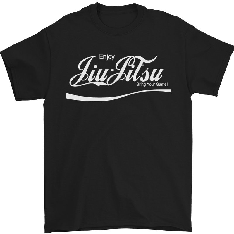 Enjoy Jiu Jitsu MMA Mixed Martial Art Funny Mens T-Shirt Cotton Gildan Black