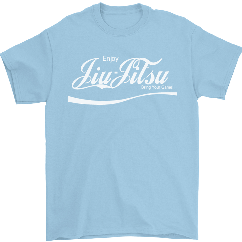 Enjoy Jiu Jitsu MMA Mixed Martial Art Funny Mens T-Shirt Cotton Gildan Light Blue