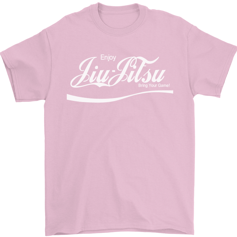 Enjoy Jiu Jitsu MMA Mixed Martial Art Funny Mens T-Shirt Cotton Gildan Light Pink