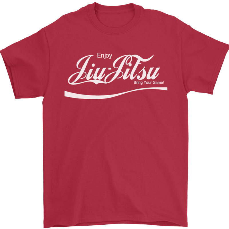 Enjoy Jiu Jitsu MMA Mixed Martial Art Funny Mens T-Shirt Cotton Gildan Red