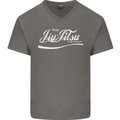 Enjoy Jiu Jitsu MMA Mixed Martial Art Funny Mens V-Neck Cotton T-Shirt Charcoal