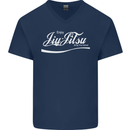 Enjoy Jiu Jitsu MMA Mixed Martial Art Funny Mens V-Neck Cotton T-Shirt Navy Blue