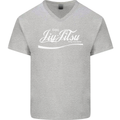 Enjoy Jiu Jitsu MMA Mixed Martial Art Funny Mens V-Neck Cotton T-Shirt Sports Grey