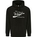 Enjoy Vinyl DJ DJing Decks Turntable Funny Childrens Kids Hoodie Black