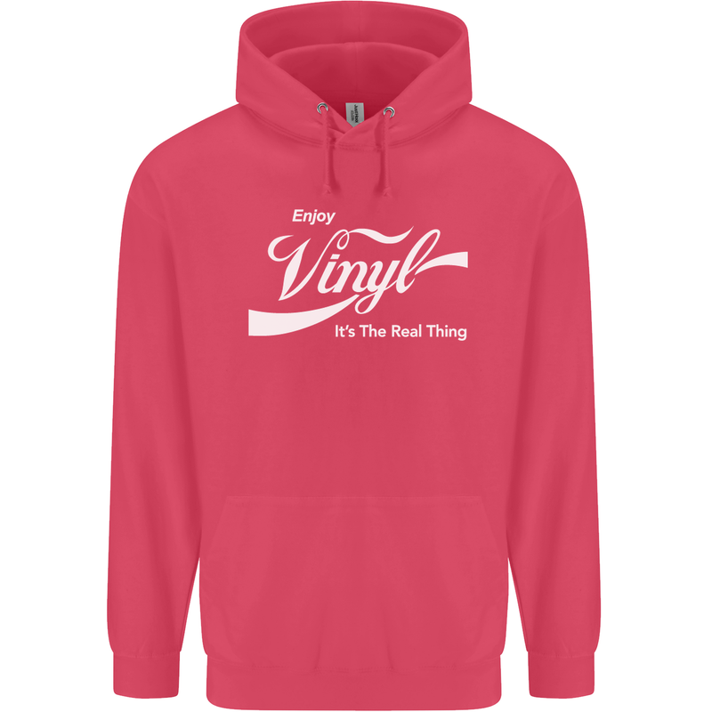 Enjoy Vinyl DJ DJing Decks Turntable Funny Childrens Kids Hoodie Heliconia