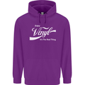 Enjoy Vinyl DJ DJing Decks Turntable Funny Childrens Kids Hoodie Purple